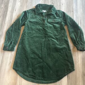 Vertbaudet Green Corduroy Holiday Dress Girls Size 9